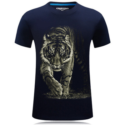 

WomensMens T-shirt O-Neck Short Sleeved 3D Print Tops Tee