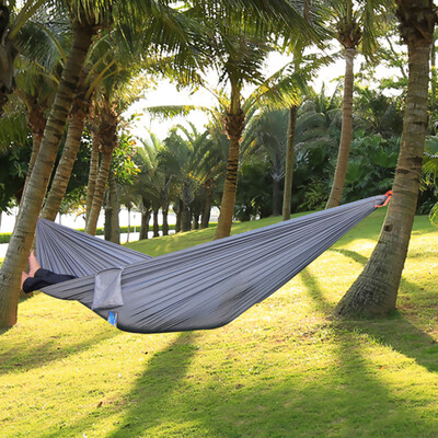 

Outdoor One Person Assorted Color Parachute Nylon Fabric Hammock