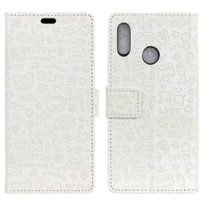 

MOONCASE BQ Aquaris C Little Witch Leather Case - White