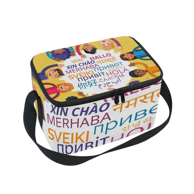 

ALAZA Lunch Box Insulated Lunch Bag Large Cooler Different Country People Tote Bag