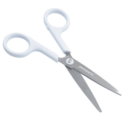 

Sanmu SUNWOOD 169mm Xuan arc blade series office household scissors white 91129