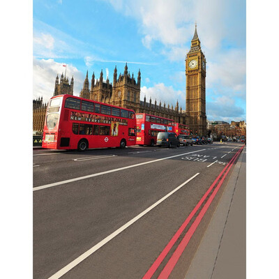 

Tall Clock Tower Photo Backdrop 57FT Vinyl Fabric Cloth Digital Printing Photo Background s-2398