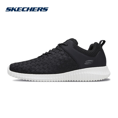 

Skechers casual shoes woven lightweight comfortable sports wear-resistant shock absorber 52864 black white BKW 43