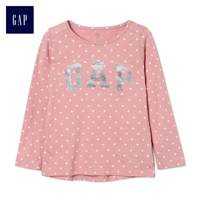 

GAP flagship store female&young logo logo cotton metal basic print t-shirt 356297 pink flower pattern 3YRS