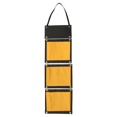 

Multi-functional Over Door Hanging Storage Organizer Oxford Fabric Houseware Closet 3 Pockets Yellow