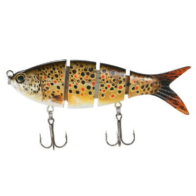 

Lixada Fishing Lure 4 Sections Hard Lure 3D Simulation Bait Big Segmented Artificial Bait VIB Bait Treble Hook Fishing Tool