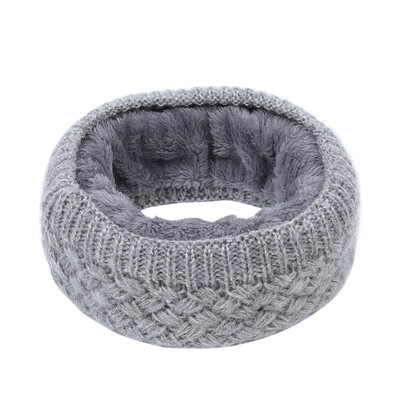 

Winter Ribbed Knitted Circle Loop Ring Scarf Neckerchief For Men Women Thickness Collar Scarves Neck Warmer
