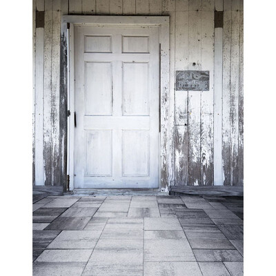 

Old White Door Photo Backdrop 57FT Vinyl Fabric Cloth Digital Printing Photo Background s-2404
