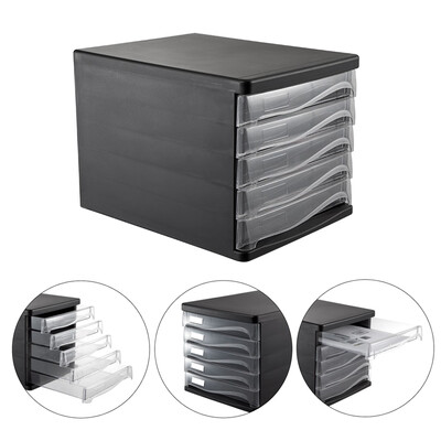 

Comix 5 Compartments Document Organizer A4 File Holder Desktop Storage Letter Tray for Office School Home Use