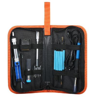 

20 in 1 Soldering Tools Kit 60W Adjustable Temperature Welding Soldering Iron 5pcs Soldering Tips Desoldering Pump 110V