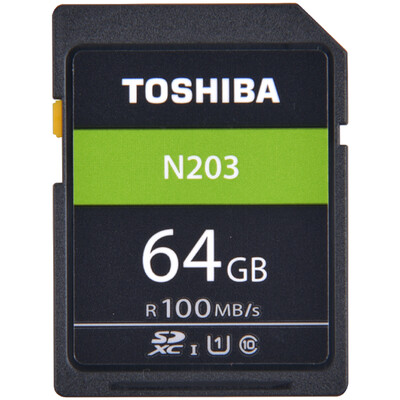 

Toshiba TOSHIBA 64GB read speed 100MB  SDXC Class10 UHS-I U1 support full HD shooting high speed camera memory card