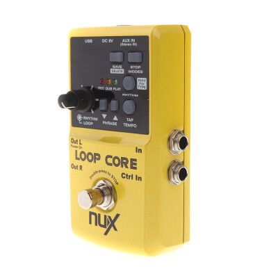 

NUX Loop Core Guitar Electric Effect Pedal 6 Hours Recording Time Built-in Drum Patterns