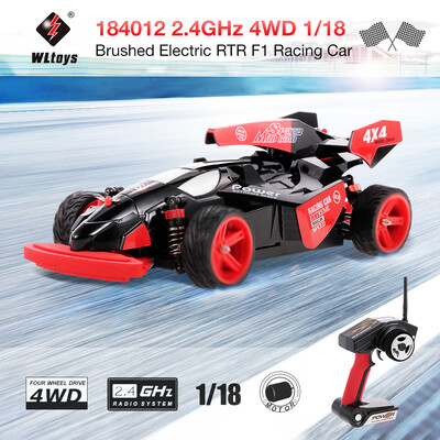 

Original WLtoys 184012 24GHz 4WD 118 45KMH Brushed Electric RTR F1 Racing Car RC Vehicle