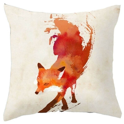 

Christmas Nordic Pillowcase lovely animal fox Decorative Cotton Linen Throw Pillow cover Cojines almofada