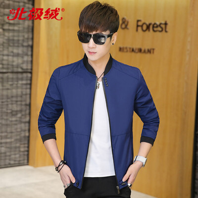 

Arctic velvet Bejirong jacket mens jacket 2019 spring new youth thin section Korean casual jacket mens baseball uniform 6707 blue 3XL