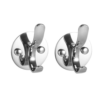 

2pcsset Stainless Steel Hooks Multifunctional Space-saving Clothes Hook SS Wall-mounted Hooks Single Hook Set