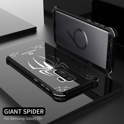 

Original Brand R-JUST Case For Samsung Galaxy S9 S9 Plus Luxury Spider Aluminum Metal Bumper Mirror Acrylic Back Cover Case