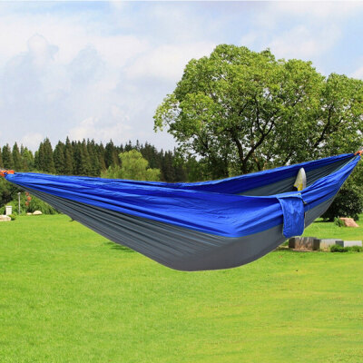 

2 Person Hammock Assorted Color Portable Parachute Nylon Fabric for Indoor Outdoor Use