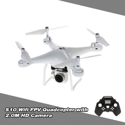 

S10 24G 4CH 6-Axis Gyro WIFI FPV 20MP Camera Quadcopter RC Selfie Altitude Hold One-key Return Drone RTF