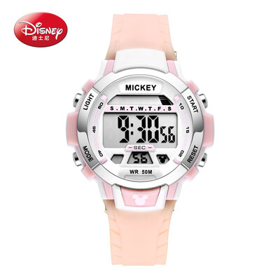

Disney watches womens multi-function outdoor sports electronic watch waterproof student watch sports chronograph pink MK-15063P
