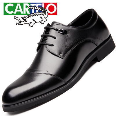 

Cartier crocodile CARTELO British mens shoes gentleman business dress shoes first layer leather shoes classic low to help tie leather shoes male 8260 black 43