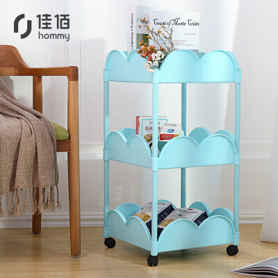 

Jiayi three-layer debris room kitchen bathroom storage storage debris corner rack floor stand three-tier rack