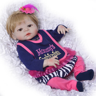 

Handmade 23 Reborn Silicone Vinyl Dolls Full Body Realistic Newborn Dolls Design For Girl Birthday Gifts Reborn Bebe Brinquedo