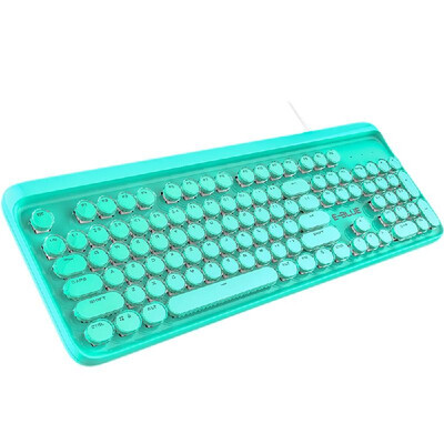 

Mechanical Keyboard Gaming Key Cap Metal Panel Colorful LED Backlight