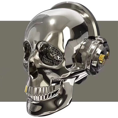 

Skull head bluetooth speaker led light wireless subwoofer audio AUX TF card music player Stereo MP3 Mobile phone computer speakers