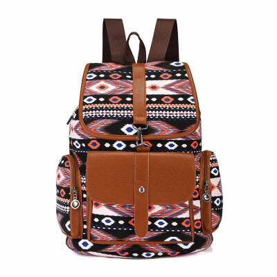 

LKX Fashion Boho Tide Bohemia School Backpacks For Teenage Girls Backpack Female Teenagers Schoolbag Double Shoulders Bagpack