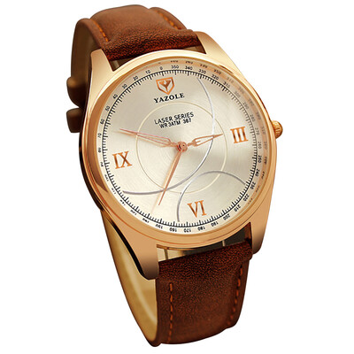 

YAZOLE 367 Quartz Watch Wrist Watch PU Leather Fashion Man Watch