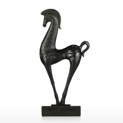 

Standing Horse Abstract Horse Figurine Horse Standing Horse Statue An Impressive Table Decor Dark Bronze