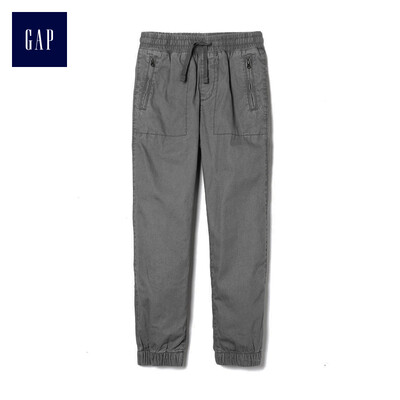 

GAP flagship store boy casual elastic waist lining beam mouth sweatpants 396981 smoke gray XS