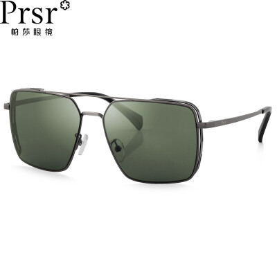 

Pasr 2019 new polarized sunglasses mens big box Wu Lei with the same paragraph sunglasses driving driver mirror box tide type mens big face glasses PS5005-G bright gun green