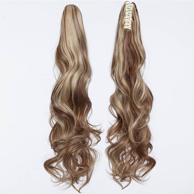 

24"-26" Claw Clip on Ponytail Real Long Pony Tail Clip in Hair Extensions