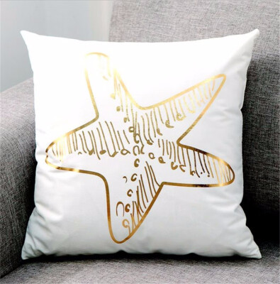 

Nordic Design Geometric Pattern Bronzing Gold Cushion Decorative Pillow Home Decor Sofa Throw Pillow