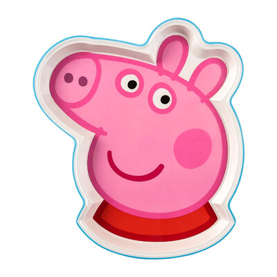 

Wuhe WUHE pigs Pecs head plate baby rice bowl fruit plate baby food supplement tableware PQ-SW3518