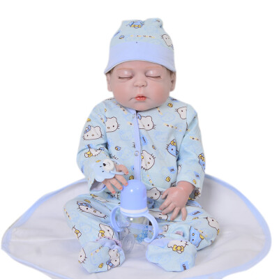 

23 Reborn Baby Dolls Boy Model Full Silicone Vinyl Body Realistic Newborn Baby Wear Wig Fashion kids Birthday Xmas