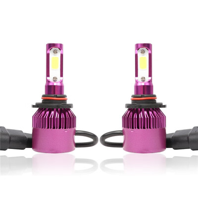 

9005 S2P 2PCS Led Cob LED Chip Car Headlamp 36W 6000k White Light 8000LM Car Bulb Fog Light Purple