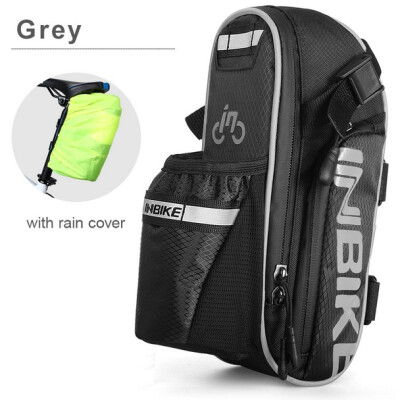 

INBIKE Bicycle Saddle Bag With Water Bottle Pocket Waterproof MTB Road Bike Rear Bags Bike Accessories Seatpost Cycling Tail Bag