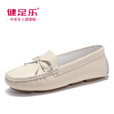 

Healthy foot leisure&comfortable butterfly lace decorative wedge with mother shoes J911512002 beige 37