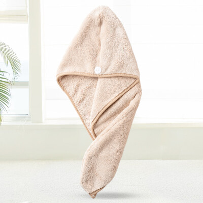 

Herb garden dry hair cap super soft absorbent dry hair cap dry hair towel shower cap bag head towel head towel thickening coral fleece dry hair cap khaki