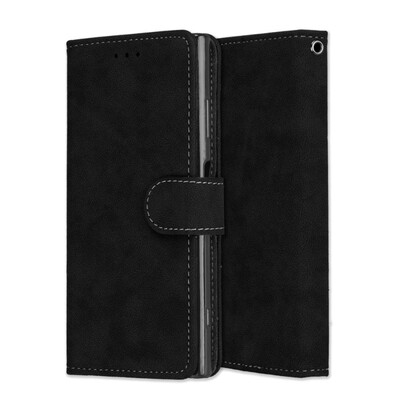 

MOONCASE Sony Xperia XA1 Plus Vintage Scrub 3 Card Case - Black