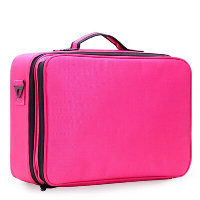 

Professional makeup shoulder bag cosmetic big toolbox storage handbag with mirror travel beauty nail box messenger bags suitcase