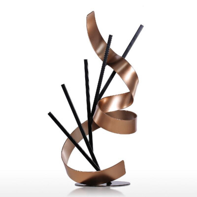 

Tooarts Straight Line&Ribbon Modern Sculpture Metal Sculpture Iron Abstract Sculpture Home Decor