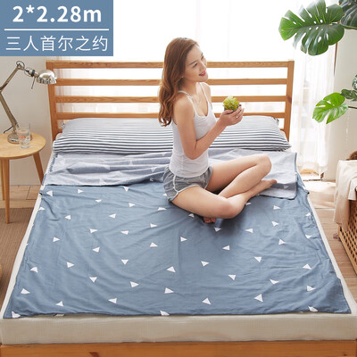 

Banjeni cotton travel dirty sleeping bag sheets hotel across dirty sheets sleeping bag single double widened portable travel anti-dirty sleeping bag sheets Seoul about 200228cm