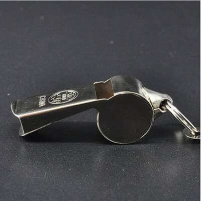 

Cylindrical long mouth whistle Metal referee whistle Loud&lanyard