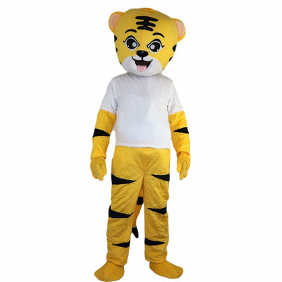 

LangtengYellow Sport Tiger Mascot Costume Cartoon Cosplay Party Halloween Christmas Festival Performance