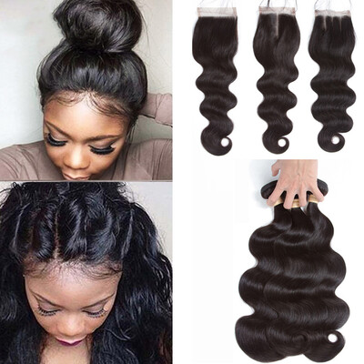 

Body Wave Bundles With Closure Brazilian Hair Weave Bundles With Closure Human Hair Bundles With Closure Hair Extension