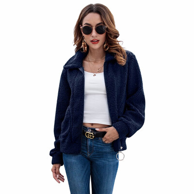 

Autumn Winter Fashion Jacket Women Sweatshirts New Plush Zipper Women Sweatshirt Fleece Coat